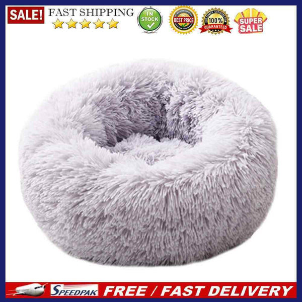 Soft Dog Long Plush Kennel Cat House Mat Sofa Basket Warm Pet Sleep Bed 90-10