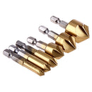 6pcs/set Metric Woodworking Countersink Drill Bit 90 Degree Steel Wood Dril