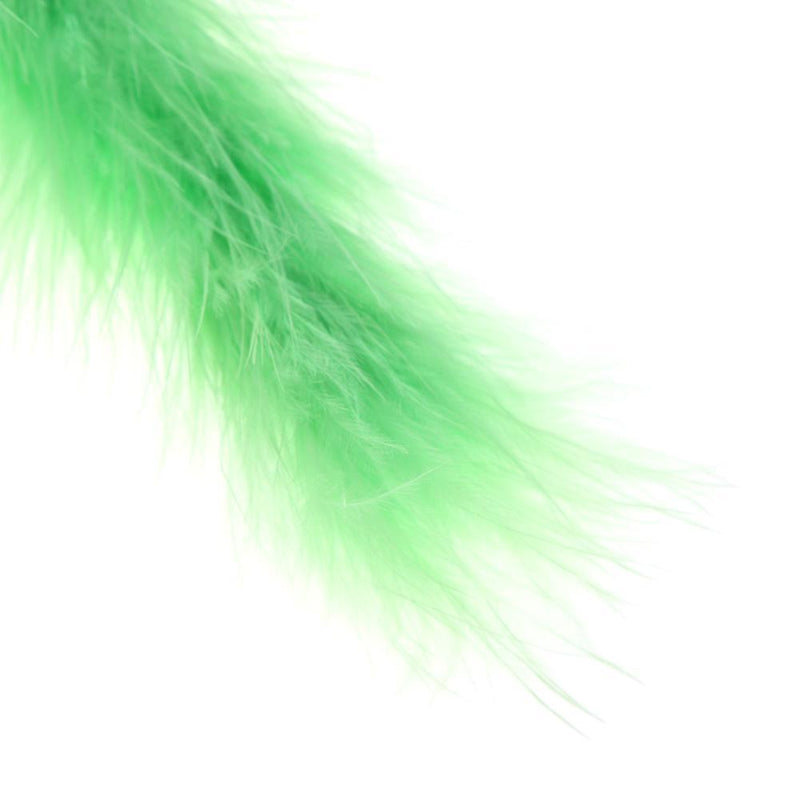 Pet Teaser Feathers Bell Stick Cats Catcher Interactive Wand Toys (Green)