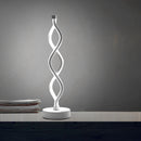 Spiral Wave LED Table Lamp Modern Desktop Decorative Lamps (EU Cool White) Newly