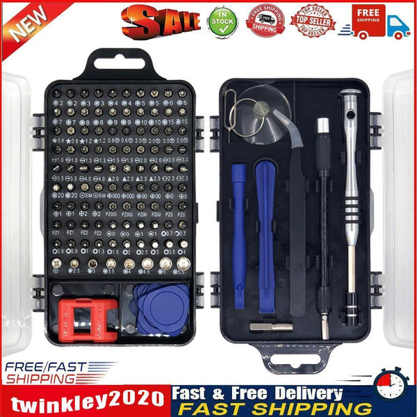 115 in 1 Multi-function Screwdriver Set for Computer Maintenance (Black) Newly