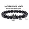 Yoga Rope Mens Cuff Bangles Crown Bracelets Steel Titanium Beaded Bracelet