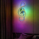 Modern LED Musical Note Wall-Mounted Home Living Room Bedside Light (White)