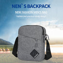Men Retro Oxford Spinning Shoulder Bag Sports Outdoor Travel Handbag (Grey)
