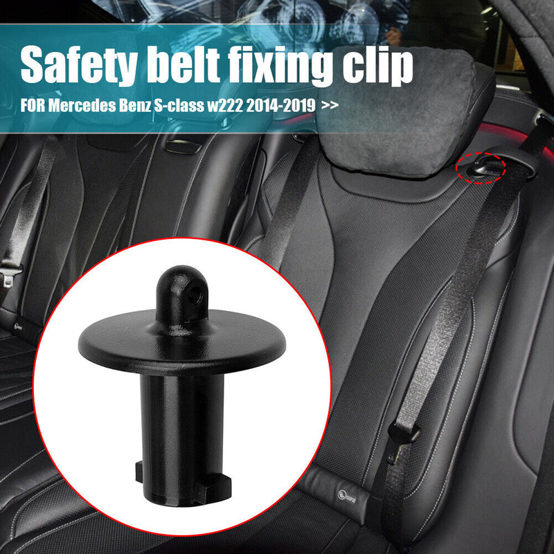 Car Rear Seat Belt Guide Fixing Tie Buckle for Benz S-Class W222 (Black) Newly