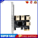 PCIE Adapter Card PCIE 1 to 4 USB Multiplier Hub Riser Converter for Mining