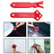 Silicone Caulking Grout Scraper Plastic Negative Angle Spatula (Wine Red) Newly