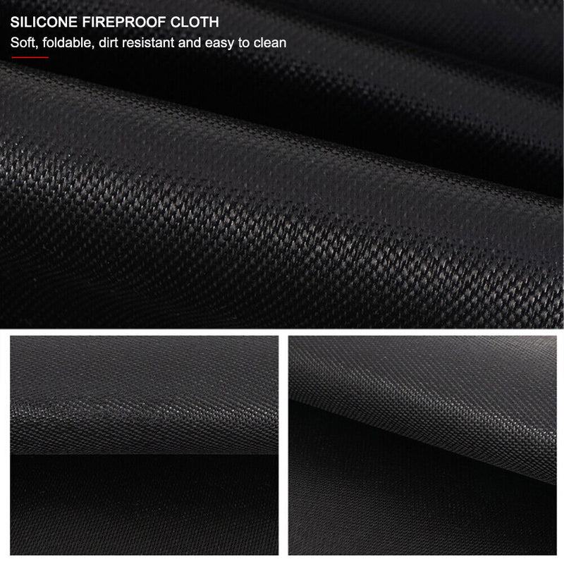 Camping Barbecue Fireproof Mat Grill Silicone Splatter Mat (350x340mm) Newly