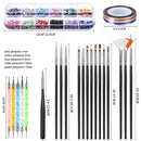 Nail Art Tools Kit Acrylic Nail Brush Painting Pen DIY Foil Manicure Accessor
