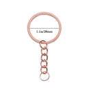 Accessories Keychain Split Ring with Short Chain Key Rings Polished Keyring