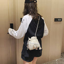 Woolen Canvas Messenger Shoulder Bag Ethnic Retro Woven Bucket Tassel Purses