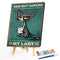 Cartoon Napkin Cat Oil Paint By Numbers Kit DIY Acrylic Painting on Canvas