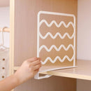 Creative Wardrobe Cabinet Partition Desktop Divider Storage Shelf (White) Newly