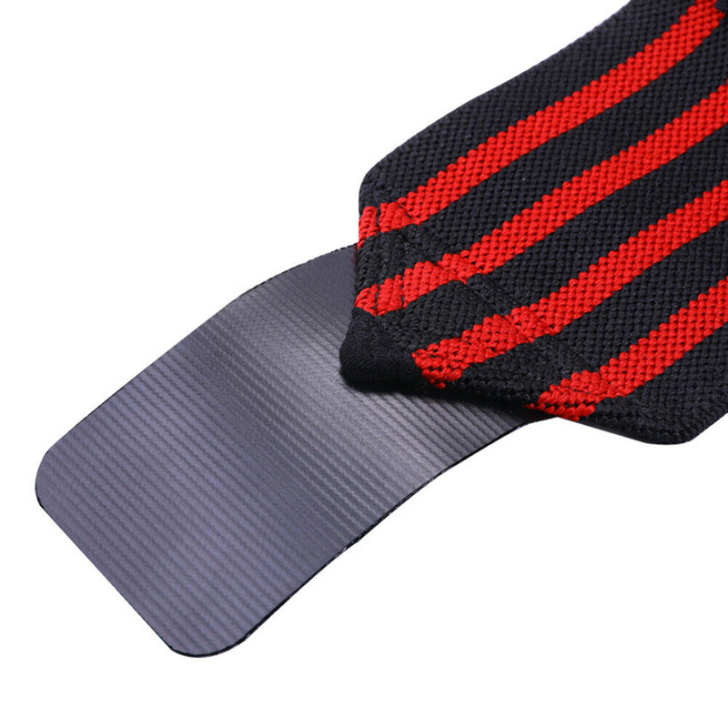 2pcs Sports Weightlifting Wrist Guard Strap Protective Wristband (Red) Newly