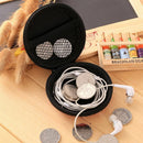 Round Hard Round Shaped Headphone Organizer Box Earphone Case Storage Bag