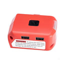 USB Phone Charger with LED Light For Milwaukee M18 18V-20V Li-ion Battery