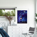 Girl and Planet Oil Paint By Numbers Kits Canvas Drawing DIY Coloring Pictures