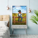 5D Diamond Painting DIY Cowboy Kid Full Round Drill Rhinestone Kit