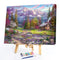 Forest Cabin Frameless DIY Oil Paint by Numbers Kit Picture Wall Artwork