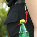 Sports Outdoor Rubber Kettle Buckle Carabiner Water Bottle Holder (Red)