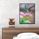 5D DIY Diamond Painting Kits Hummingbird on Flower Full Square Drill Wall Mos