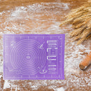 Rolling Dough Baking Mat Silicone Pizza Cake Maker Pad (Purple 40x50cm) Newly