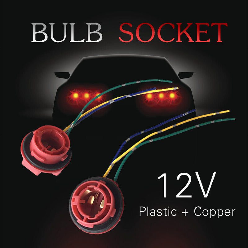 1 Pair BAY15D Light Bulb Socket P21/5W 1157 Lamp Holder for Car LED Turn Signal