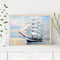 White Ship Colouring Oil Canvas Picture DIY Hand Painted Paint By Numbers Kit