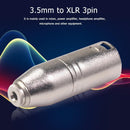 3.5mm TRS Stereo Female to XLR 3pin Male Audio Mixer Connector Plug (1pc) Newly