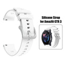 22mm Silicone Strap for Amazfit GTR 3/GTR 3 PRO Watch Band Bracelet (White)