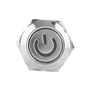 12mm Self-locking LED Metal Switch Instantaneous Waterproof Button (Blue)