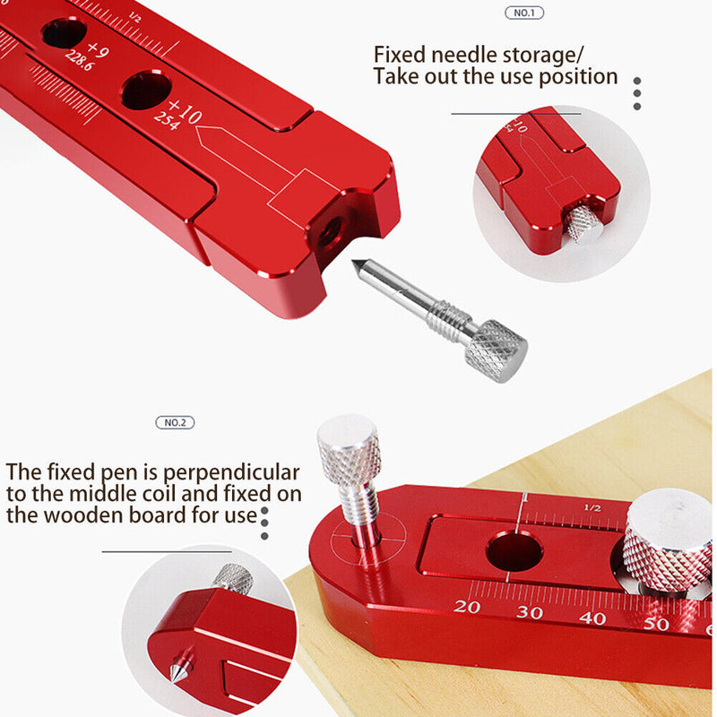 340mm High Precision Measurement Woodworking Scribe Gauges Drawing Compass Newly