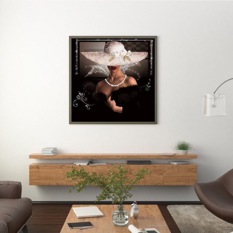 Lady Frameless Picture Oil Paint By Numbers Hand Painted Picture Home Decoration