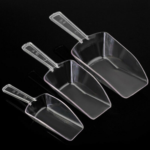 3* Clear Plastic Scoop Bar Buffet Wedding Sugar Sweet Ice Bag Food Gift H5D4
