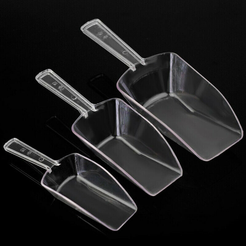 3* Clear Plastic Scoop Bar Buffet Wedding Sugar Sweet Ice Bag Food Gift H5D4