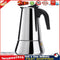 Big Belly Stove Mocha Coffee Pot Moka Stainless Steel Coffee Maker (100ml) Newly