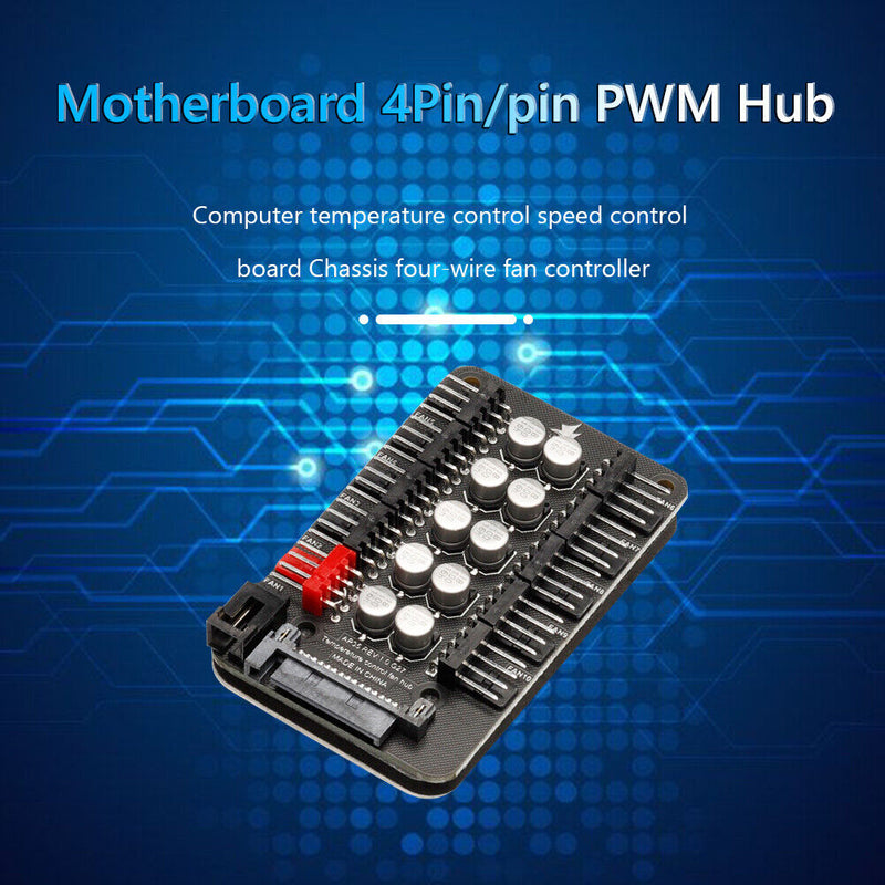 4-Pin PWM Cooler Fan HUB Extension Cable SATA Power Supply Adapter