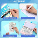 12 Pieces School Office Tools Binder Budget Sheets Candy Print Expense Tracker