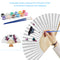 #A Oil Paint Folding Fan By Numbers DIY Butterfly Orchid Painted Art Craft Han