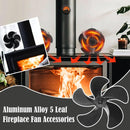 Heat Powered Stove Fan Parts for Wood Log Burner Fireplace Fan Black#