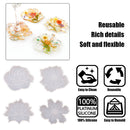 Flower Shaped Soft & Flexible Coaster Molds Reusable & Rich Details Molds Newly