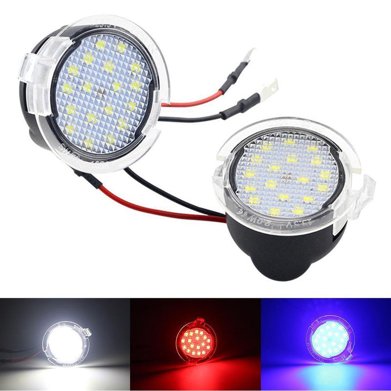 1 Pair LED Under Side Mirror Puddle Lights for Ford F150 Edge Mondeo Explorer