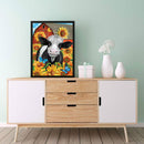 5D DIY Diamond Drawing Kits Full Round Drill Sunflower Cow Wall Decor (B5079)