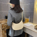 Fashion Solid PU Underarm Bag Alligator Pattern Shoulder Pouch Lady Daily Hobos