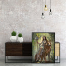 Frameless Girl and Wolf Oil Paint by Numbers Kit Handpainted Art Wall Handicr