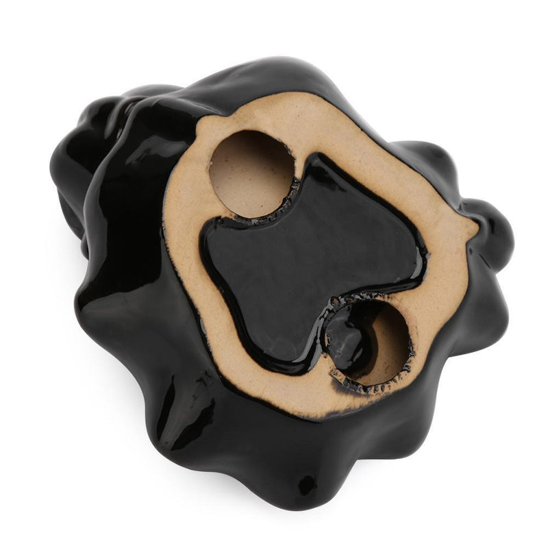 Lotus Ceramic Censer Smog Backflow Office Home Decor (Incense Burner-B)