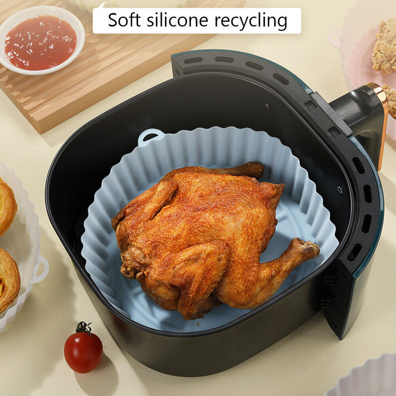 Silicone Air Fryer Tray Environmentally Heat-resistance for Oven Steamer Cooker