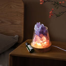 Room Air Purifier Salt Night Light USB Crystal Salt Rock Lamp Sleeping Light
