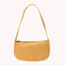 Fashion Nylon Underarm Tote Bag Women Solid Shoulder Small Hanbag (Yellow)