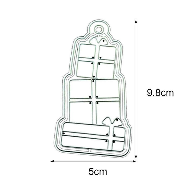 Holiday Gift Box Metal Cutting Dies Embossing Stencils Craft Making Stencil S9A1